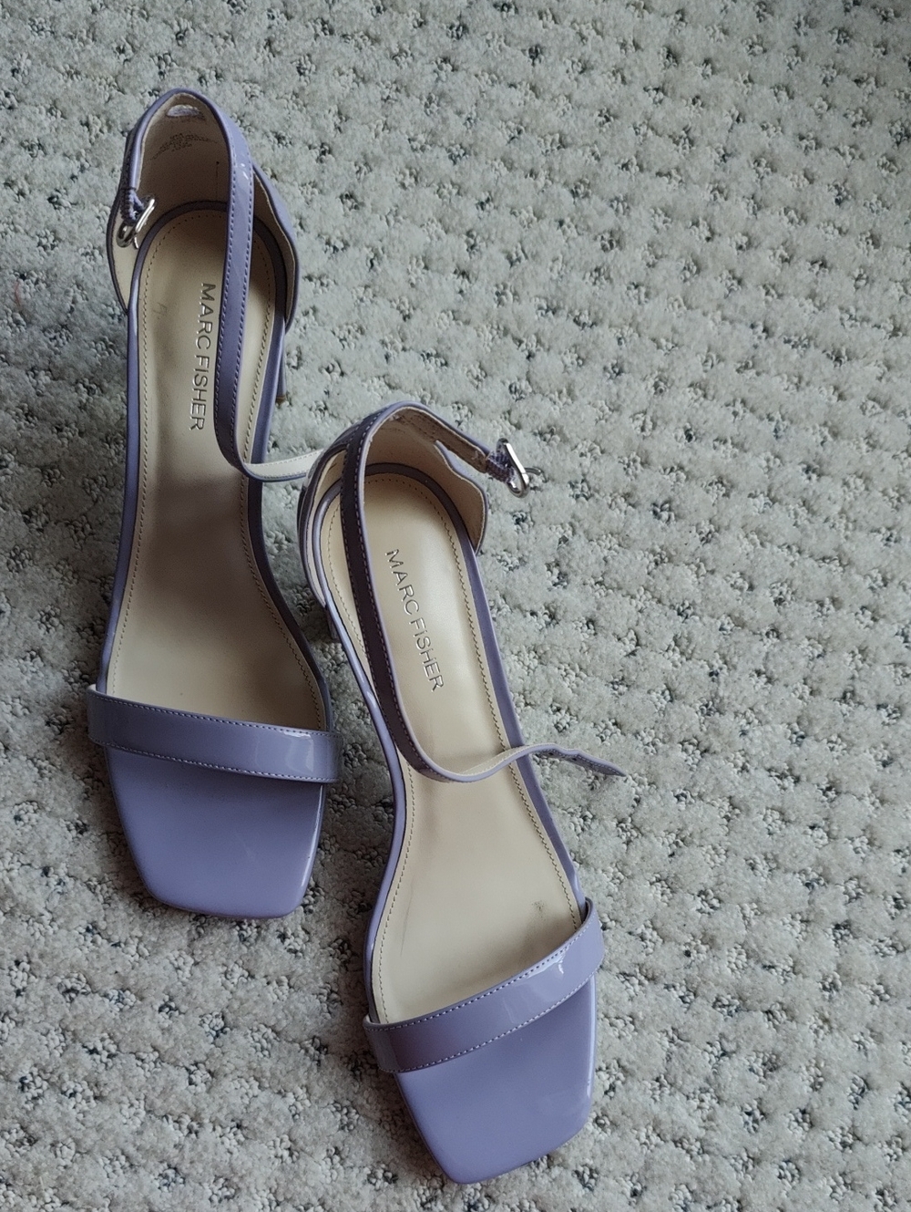 Marc Fisher Lavender Ankle-Strap Block Heel Sandals